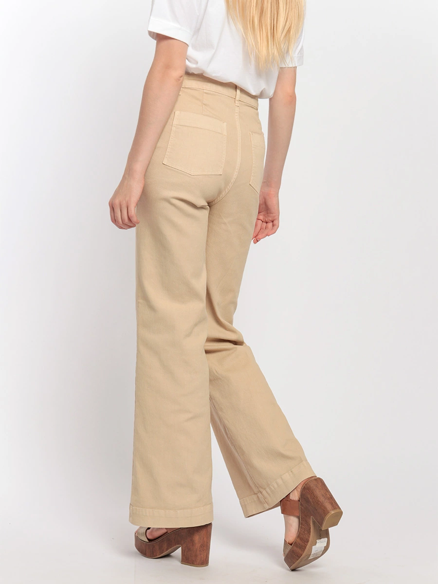 Брюки палаццо с накладными карманами